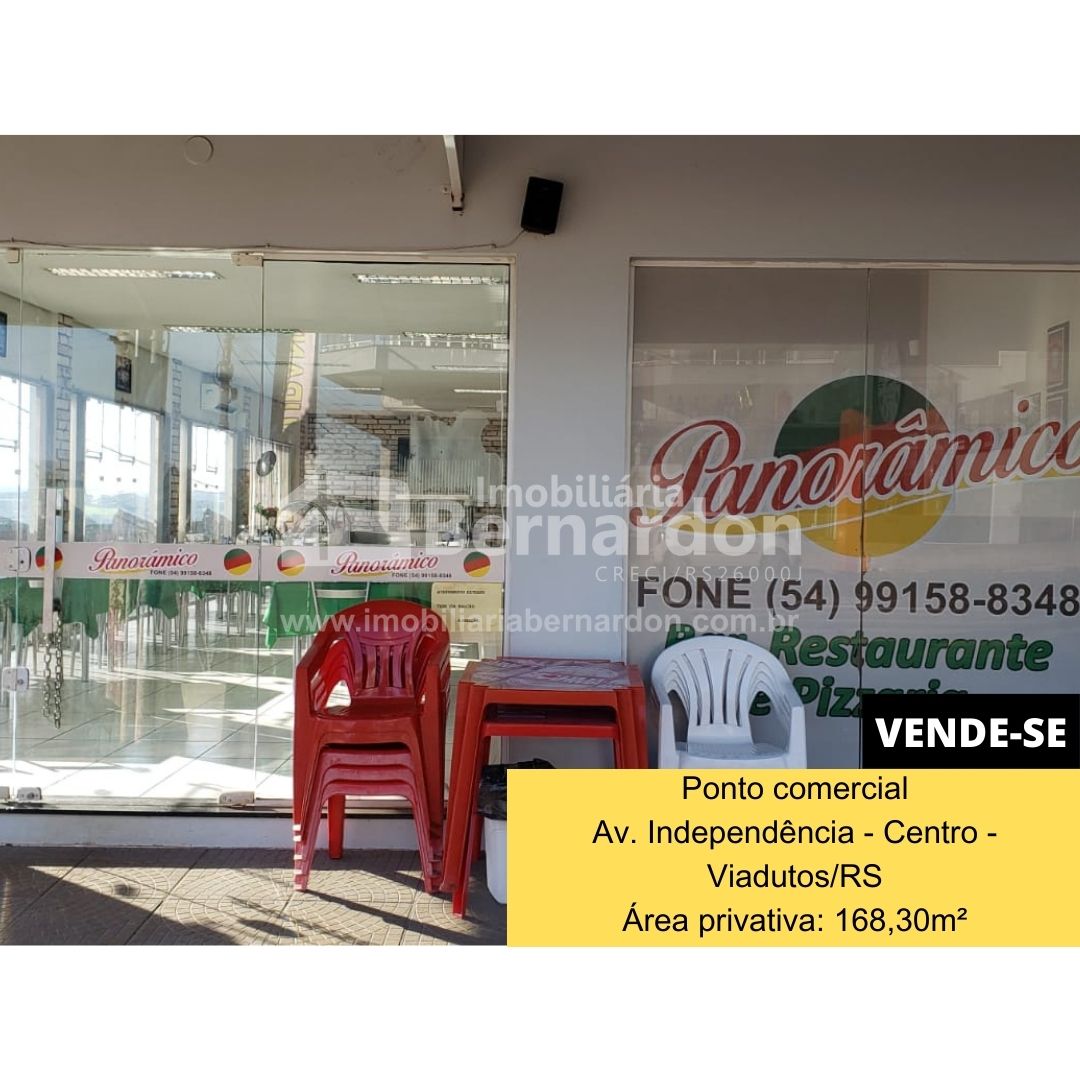 Imagem: Ponto comercial (restaurante) no Centro de Viadutos/RS. 