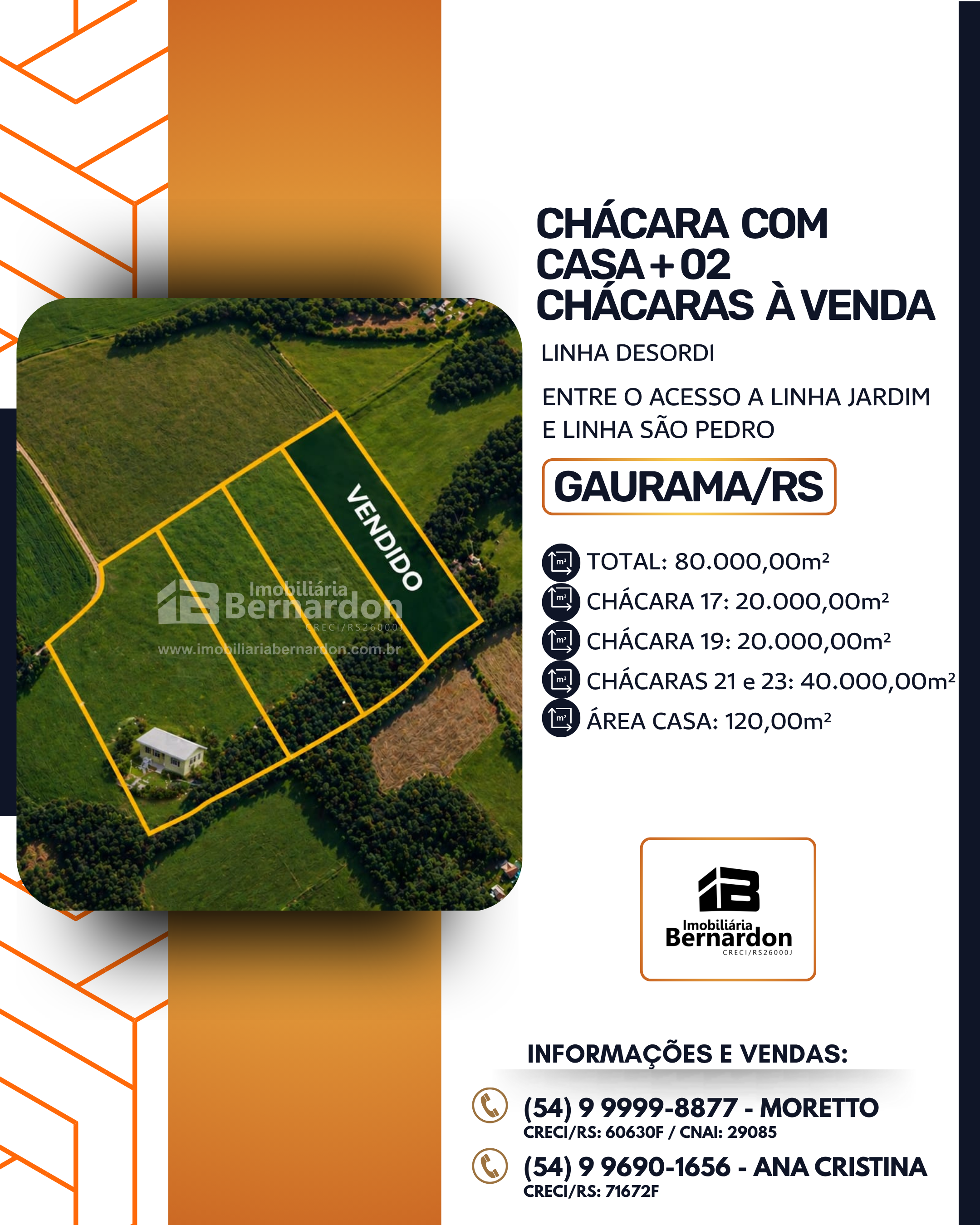 Imagem: Chácaras a venda com benfeitoria de uma residência